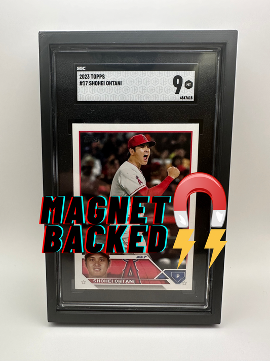 SGC Graded Card Display Case – Magnet-Backed 3-in-1 Holder (Fridge, Wall, Lanyard)